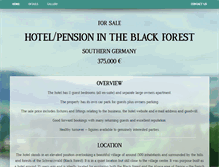 Tablet Screenshot of black-forest-hotel-for-sale.com